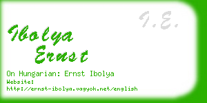 ibolya ernst business card